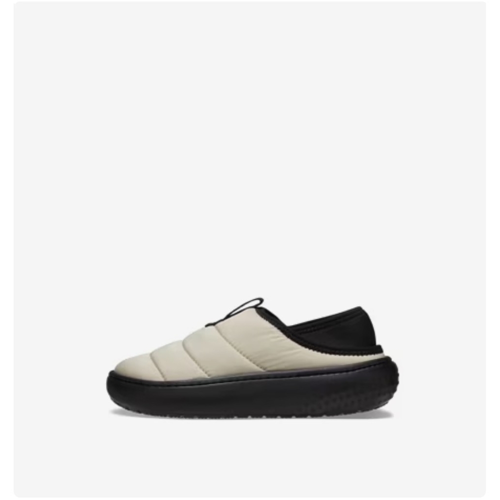 CROCS Kids Black and Cream Slippers